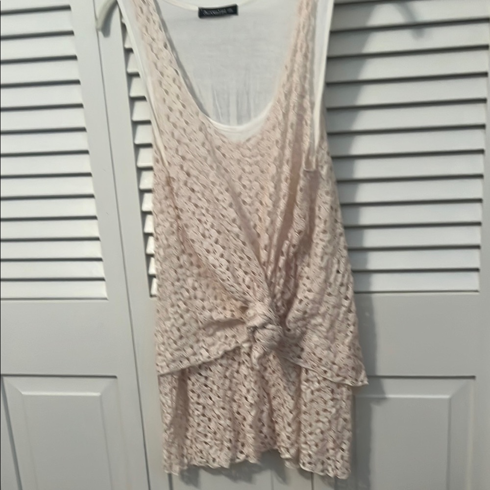 Women's Cream Sleeveless Top